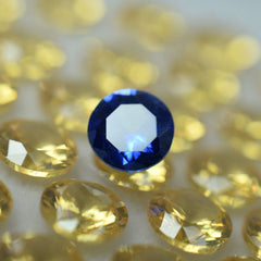 10 Pcs 5x5 MM Natural Sapphire Mix Color Round Lot CERTIFIED Gemstone