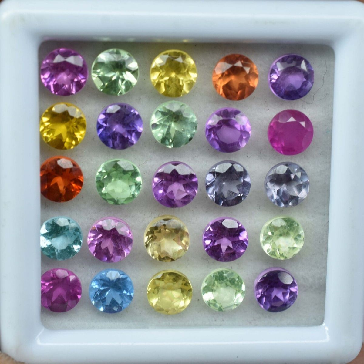 10 Pcs 4x4 MM Natural CERTIFIED Sapphire Mix Color Gemstone Lot Round