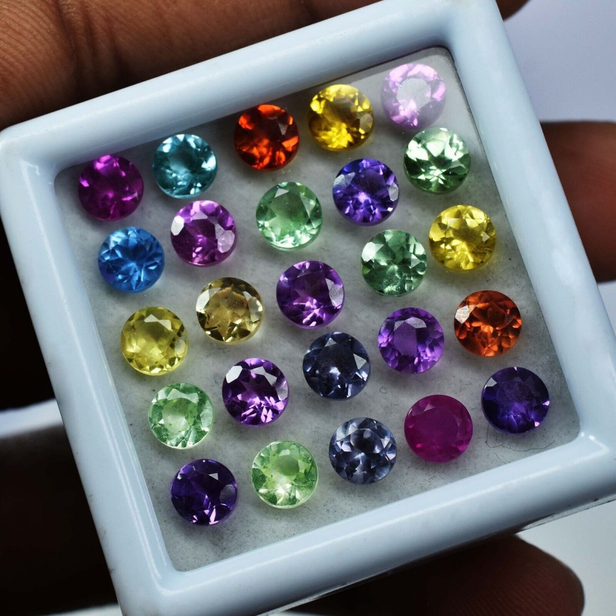 10 Pcs 4x4 MM Natural CERTIFIED Sapphire Mix Color Gemstone Lot Round