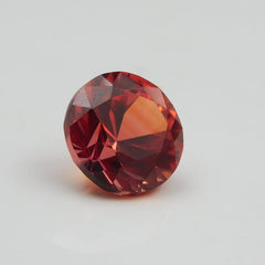 Stunning 7.60 Ct Round Cut Natural Orange Sapphire CERTIFIED Loose Gemstone