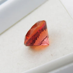 Stunning 7.60 Ct Round Cut Natural Orange Sapphire CERTIFIED Loose Gemstone