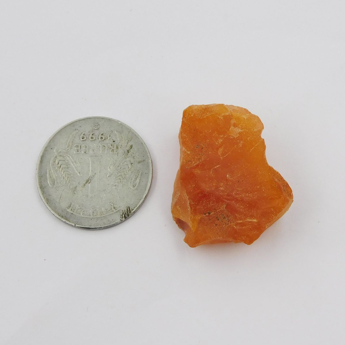 60.5 Ct Natural Uncut Huge Size Orange Sapphire Rough CERTIFIED Loose Gemstone