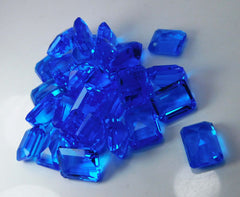 Lab-Created 50 Ct Topaz Emerald Cut Blue CERTIFIED Flawless Loose Gemstones Lot