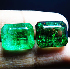 21.80 Ct Natural Colombian Emerald Green CERTIFIED Emerald Cut Loose Gemstone