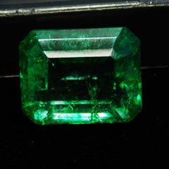 11 Ct Natural Green Colombian Emerald Emerald Cut CERTIFIED Loose Gemstone