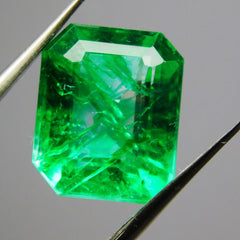 5.10 Ct Natural CERTIFIED Loose Gemstone Emerald Emerald Cut Green Colombian