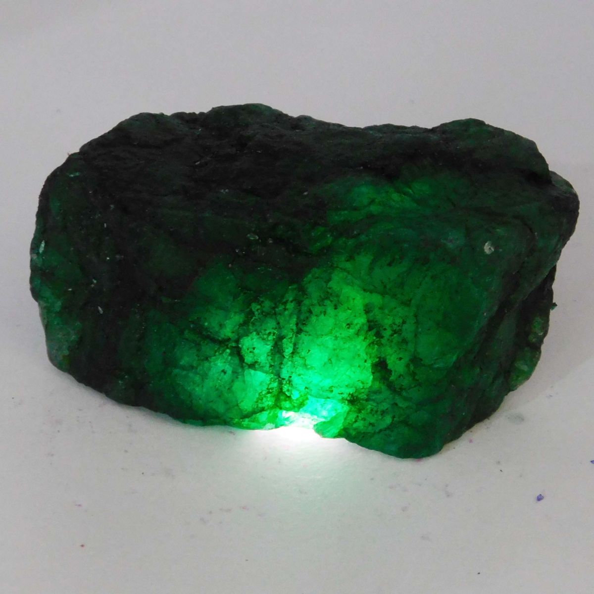Huge Rough Earth Mined 450 Ct Natural Emerald Green Loose Gemstone CERTIFIED