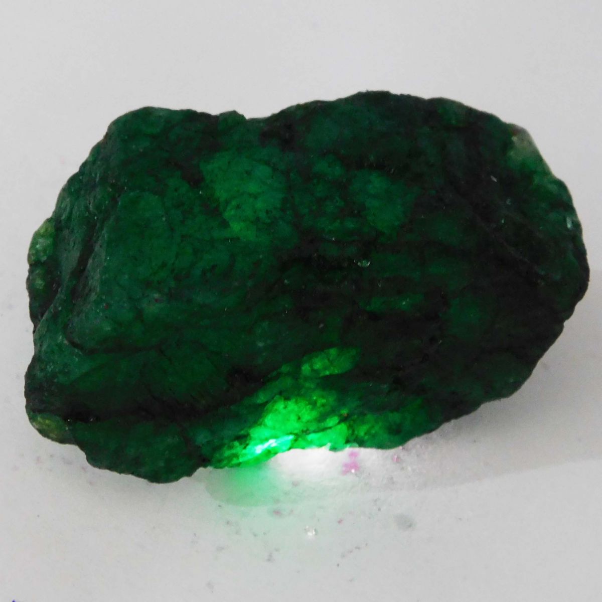 Huge Rough Earth Mined 450 Ct Natural Emerald Green Loose Gemstone CERTIFIED
