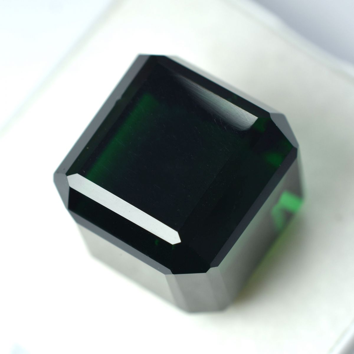 51.64 Ct Lab-Created Emerald CERTIFIED Loose Gemstone Green Cube Cut Huge Size