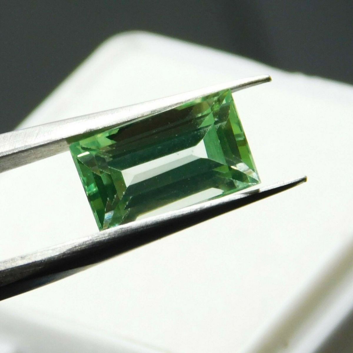 3.40 Ct Natural GRANDIDIERITE Bluish Green Emerald Cut CERTIFIED Loose Gemstone