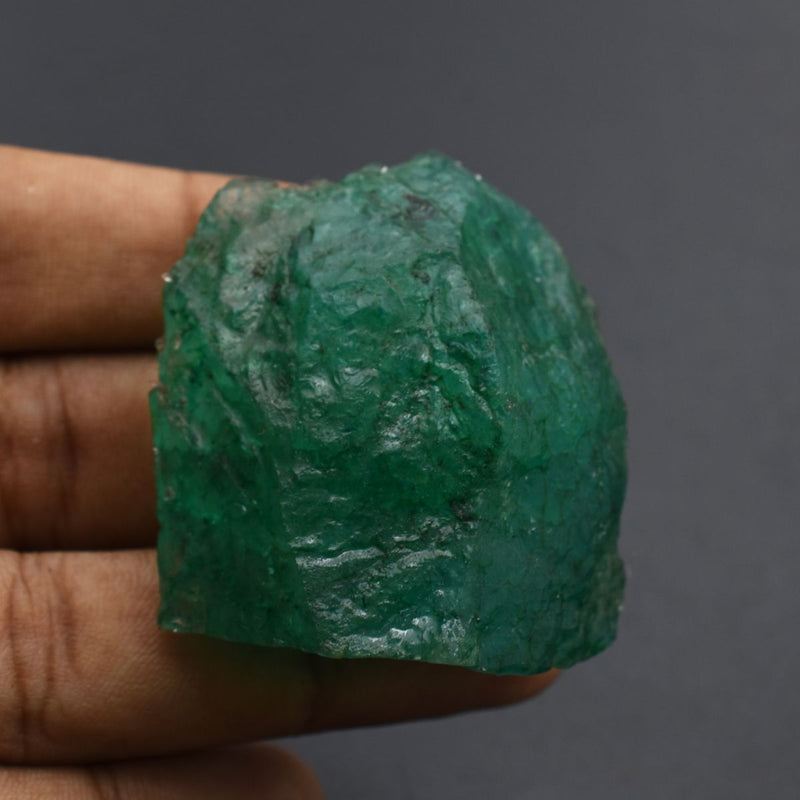Natural Emerald Rough 272.05 Ct - detailed texture and natural inclusions