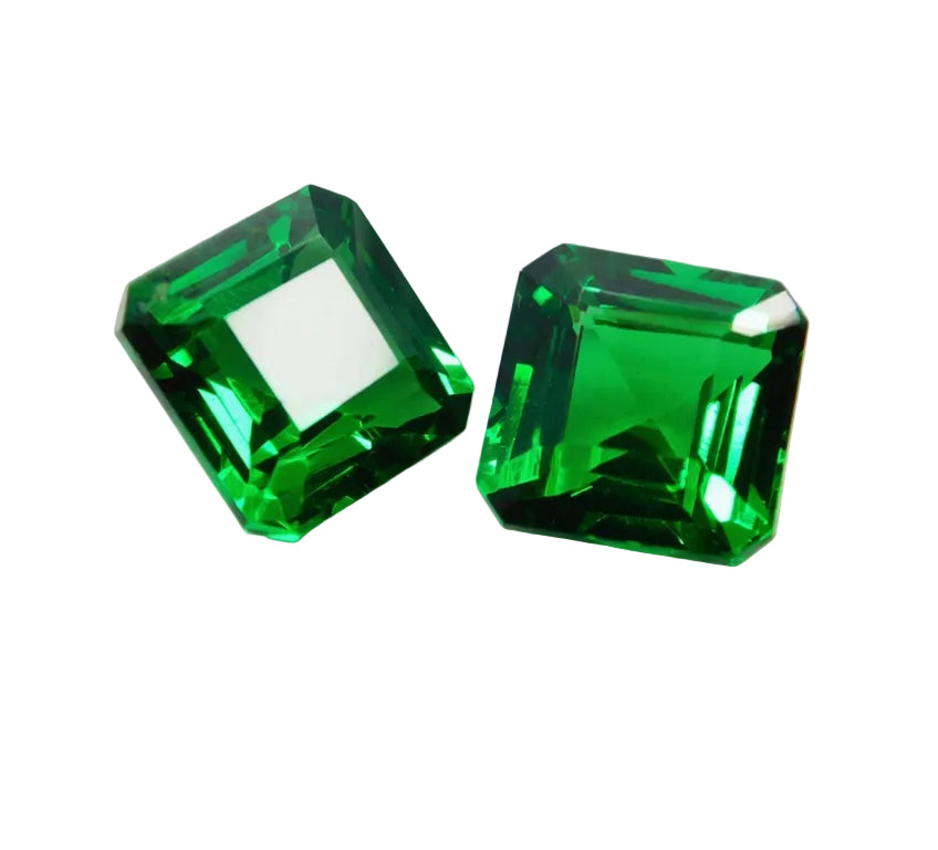 20.25 Ct Pair CERTIFIED Natural Tsavorite Garnet Square Cut Green Loose Gemstone