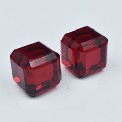 315.20 Ct Lab-Created Rare Topaz Cube Cut Red Ruby Pair Loose CERTIFIED Gemstone