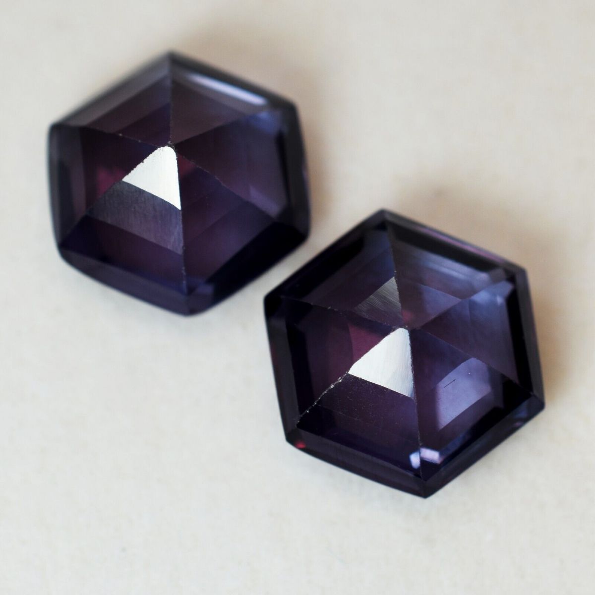 16 Ct Natural Alexandrite Color Change Fancy Shape CERTIFIED Loose Gemstone Pair