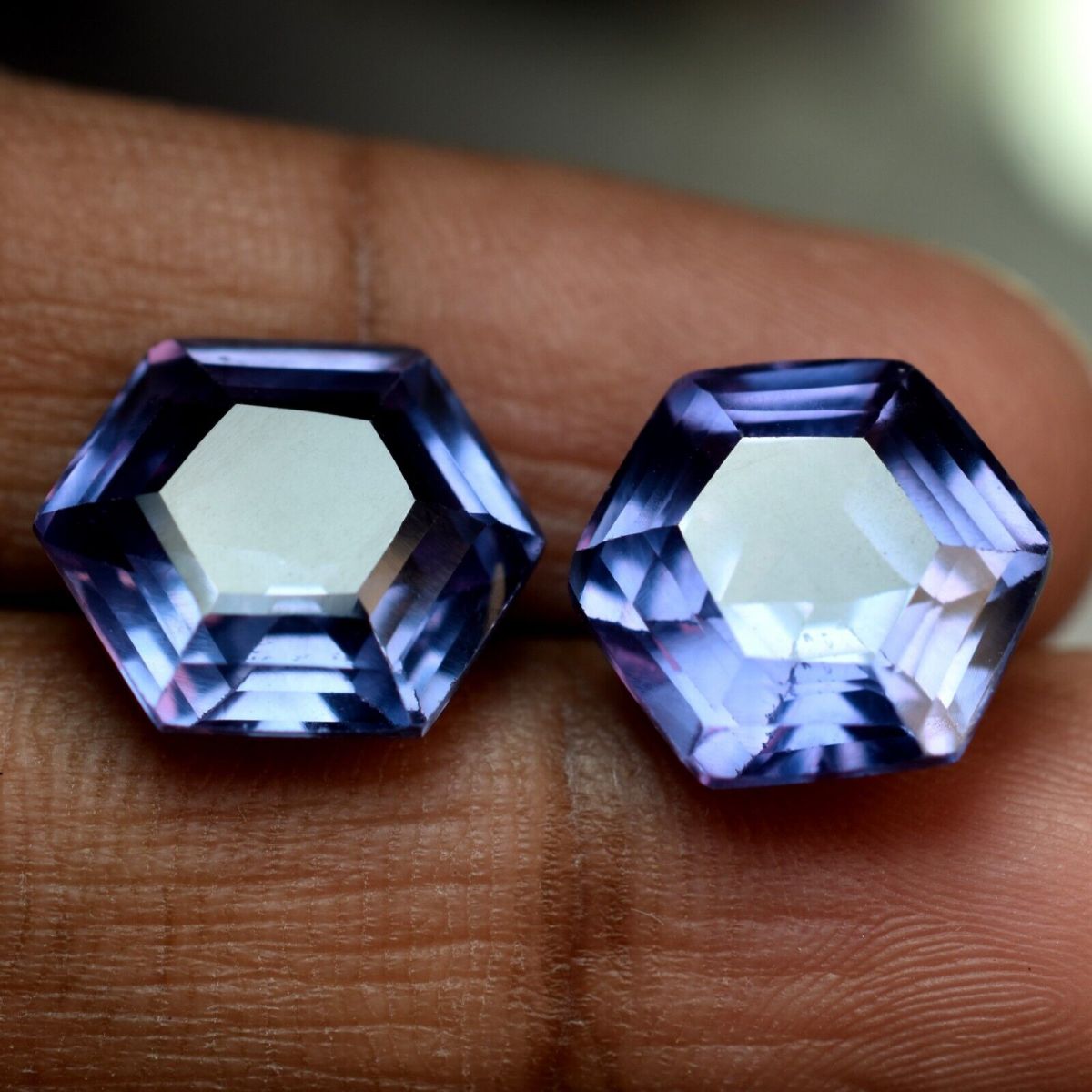 16 Ct Natural Alexandrite Color Change Fancy Shape CERTIFIED Loose Gemstone Pair