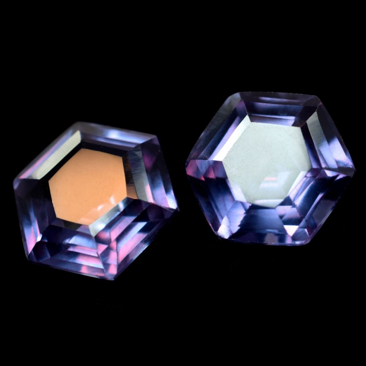 16 Ct Natural Alexandrite Color Change Fancy Shape CERTIFIED Loose Gemstone Pair