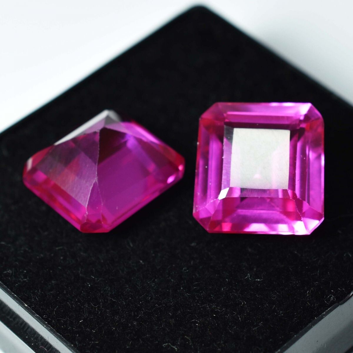 CERTIFIED Wonderful Pair 16.25 Ct Natural PINK Sapphire SQUARE Loose Gemstone