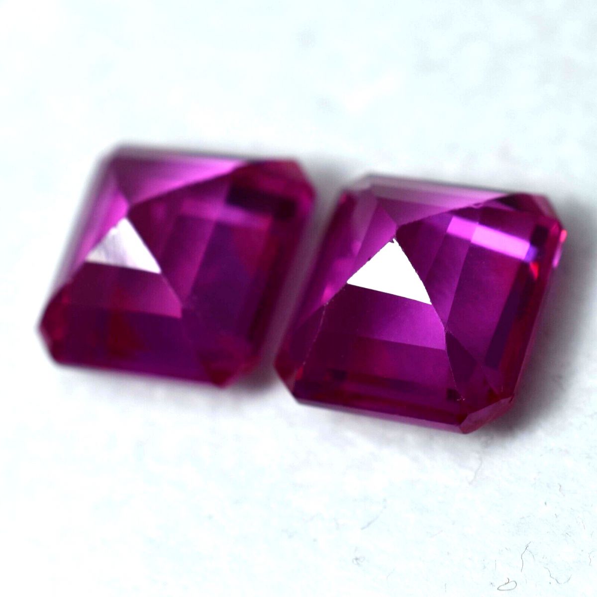 CERTIFIED Wonderful Pair 16.25 Ct Natural PINK Sapphire SQUARE Loose Gemstone