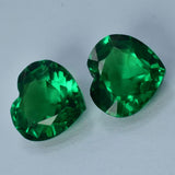 NATURAL Garnet GREEN Heart Shape 20.1 Ct CERTIFIED Loose Gemstone Pair