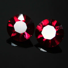 16.00 Ct NATURAL Bloody RED Ruby CERTIFIED Round Shape Loose Gemstone Pair