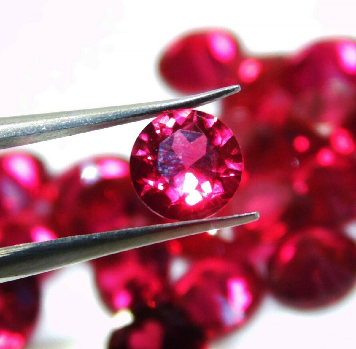 2.64 Ct NATURAL Bloody RED Ruby CERTIFIED Round Cut 6x6 mm Loose Gemstone Pair.