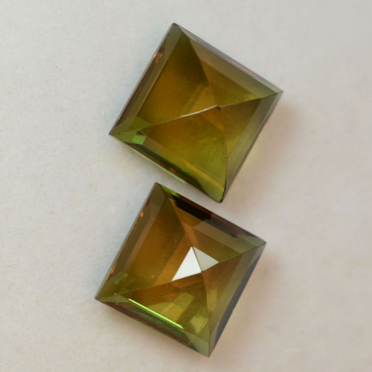 16 Ct Natural CERTIFIED Alexandrite Color Change Square Cut Pair Loose Gemstone