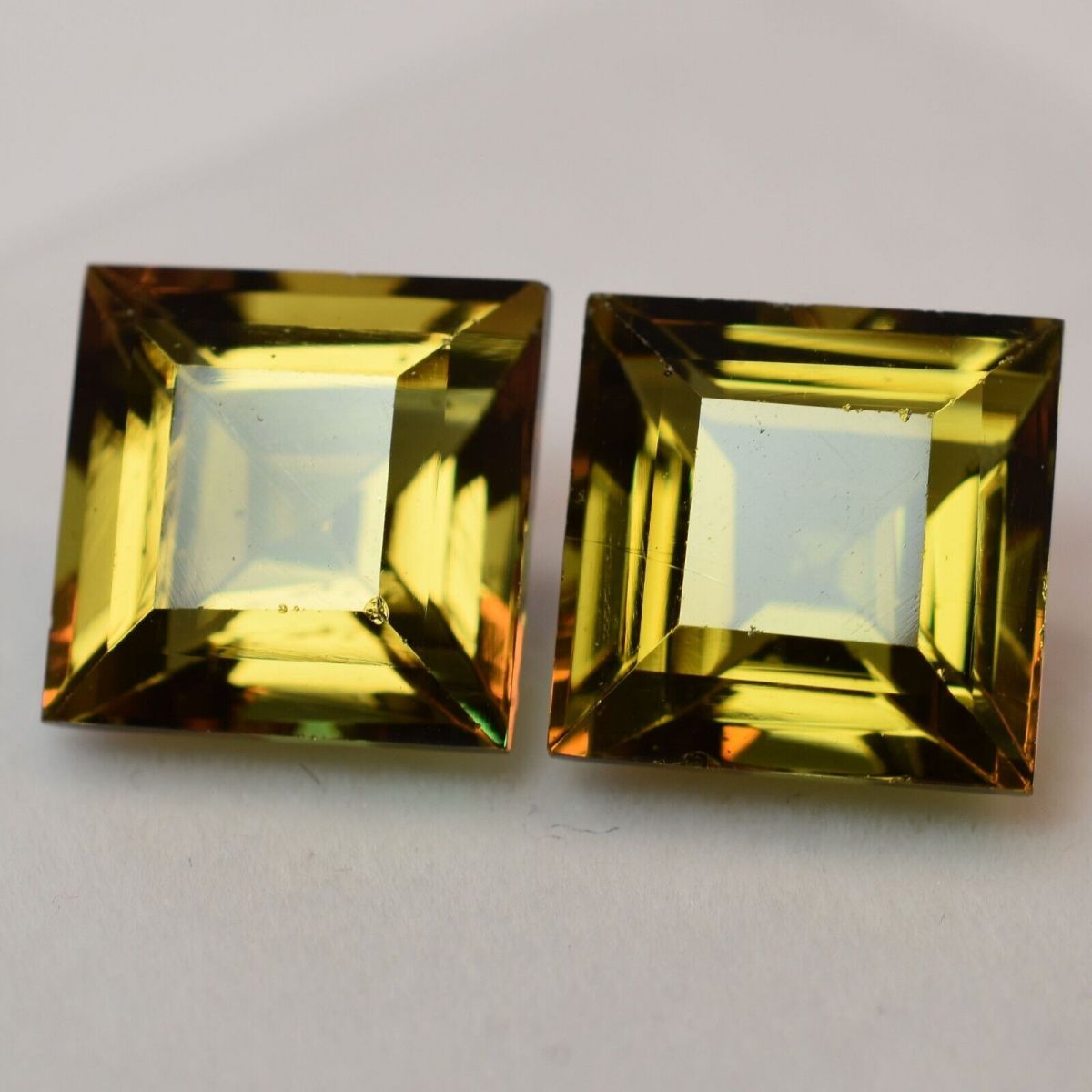 16 Ct Natural CERTIFIED Alexandrite Color Change Square Cut Pair Loose Gemstone