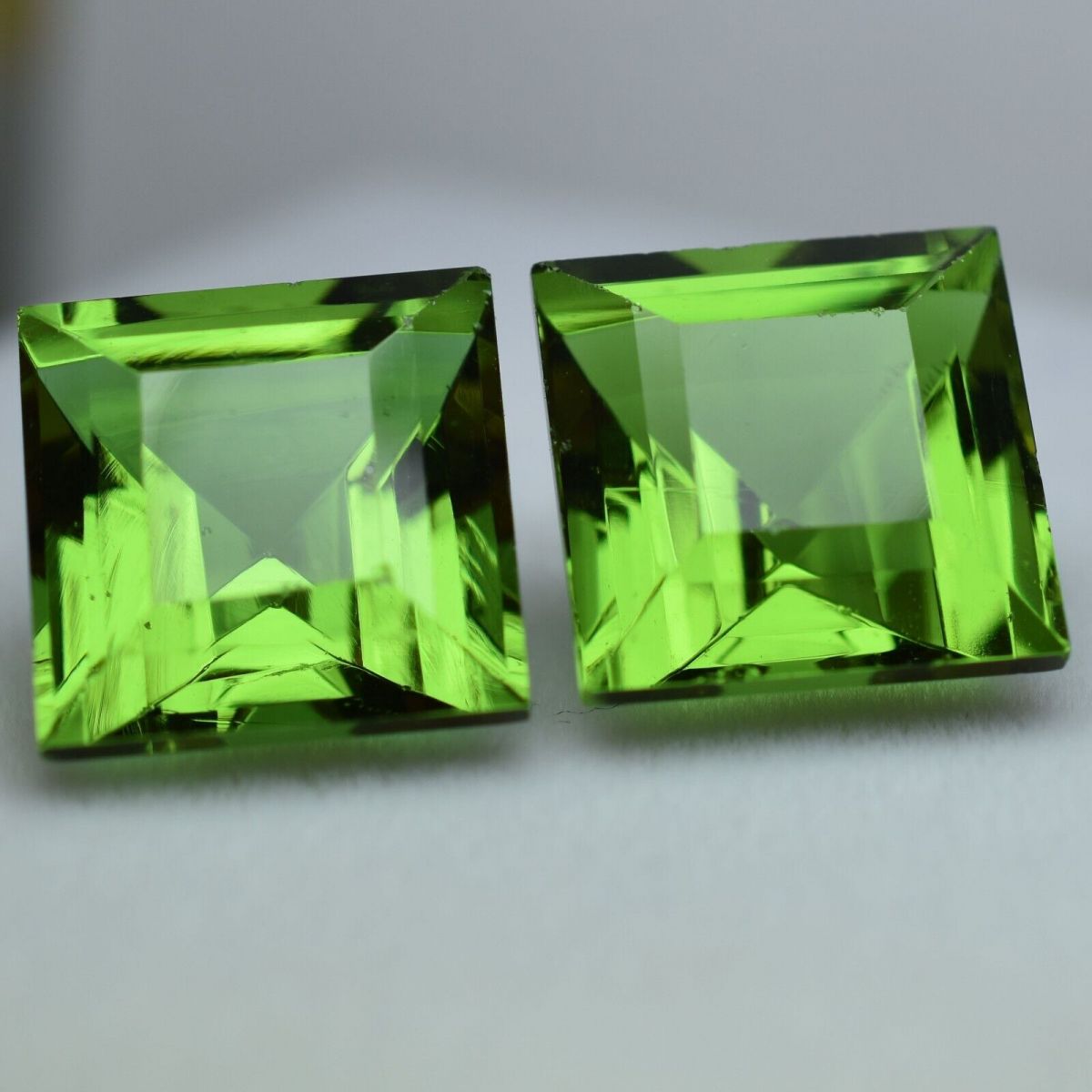 16 Ct Natural CERTIFIED Alexandrite Color Change Square Cut Pair Loose Gemstone