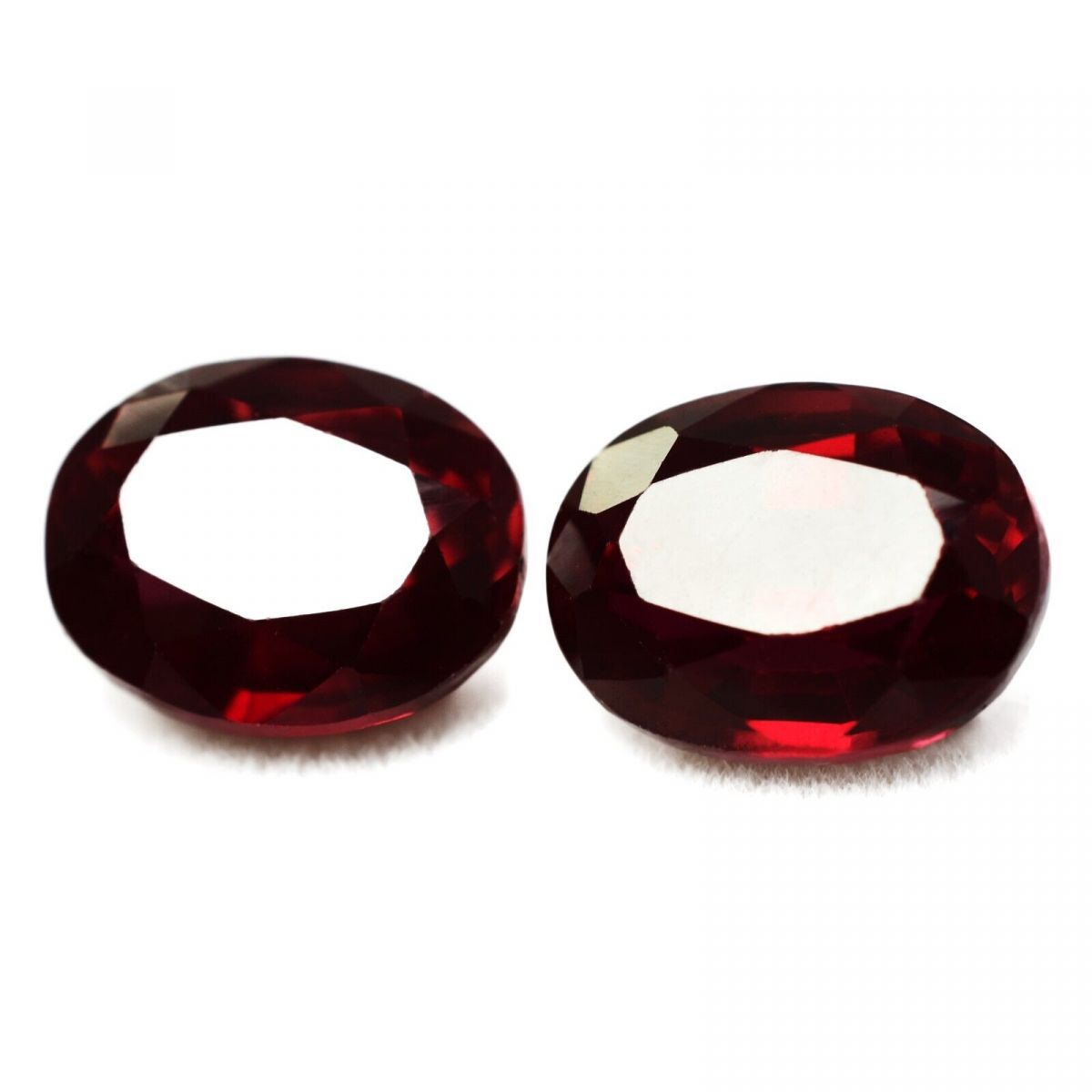 AA+ Natural Red Ruby 16.00 Ct CERTIFIED Loose Gemstone Oval Fine Cutting Pair