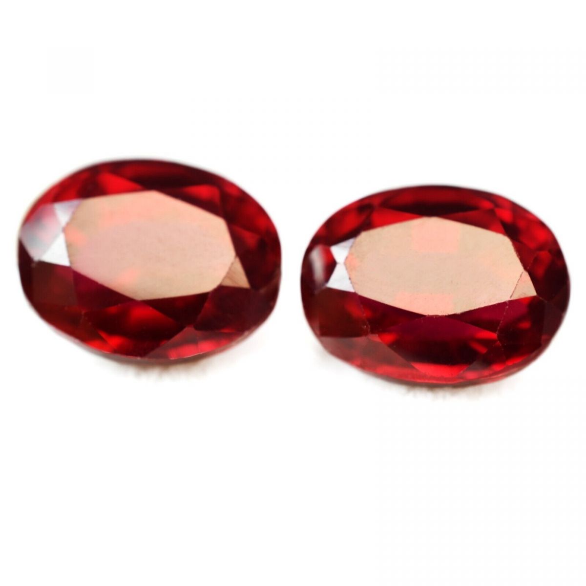 AA+ Natural Red Ruby 16.00 Ct CERTIFIED Loose Gemstone Oval Fine Cutting Pair