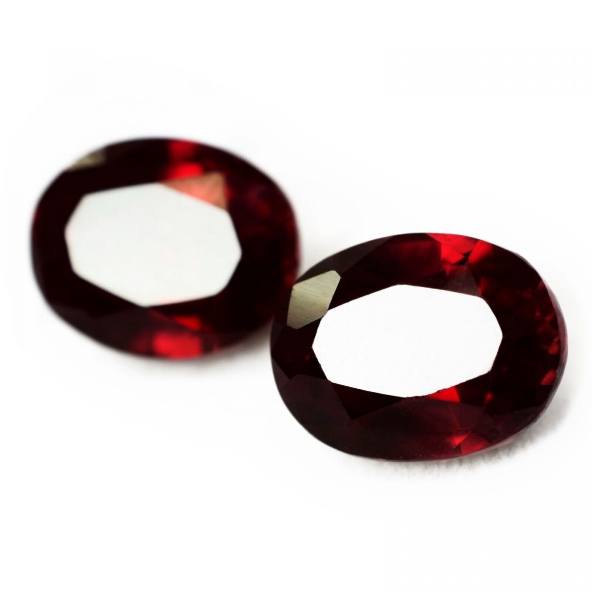 AA+ Natural Red Ruby 16.00 Ct CERTIFIED Loose Gemstone Oval Fine Cutting Pair