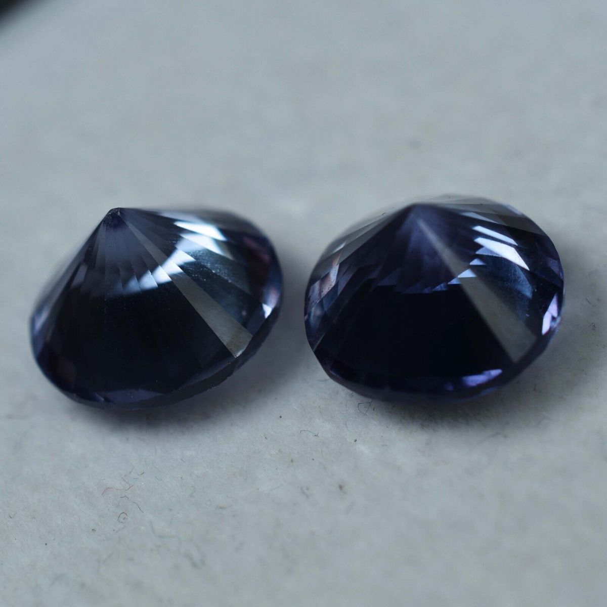 16 Ct Natural ALEXANDRITE Color Change Round Shape CERTIFIED Loose Gemstone Pair