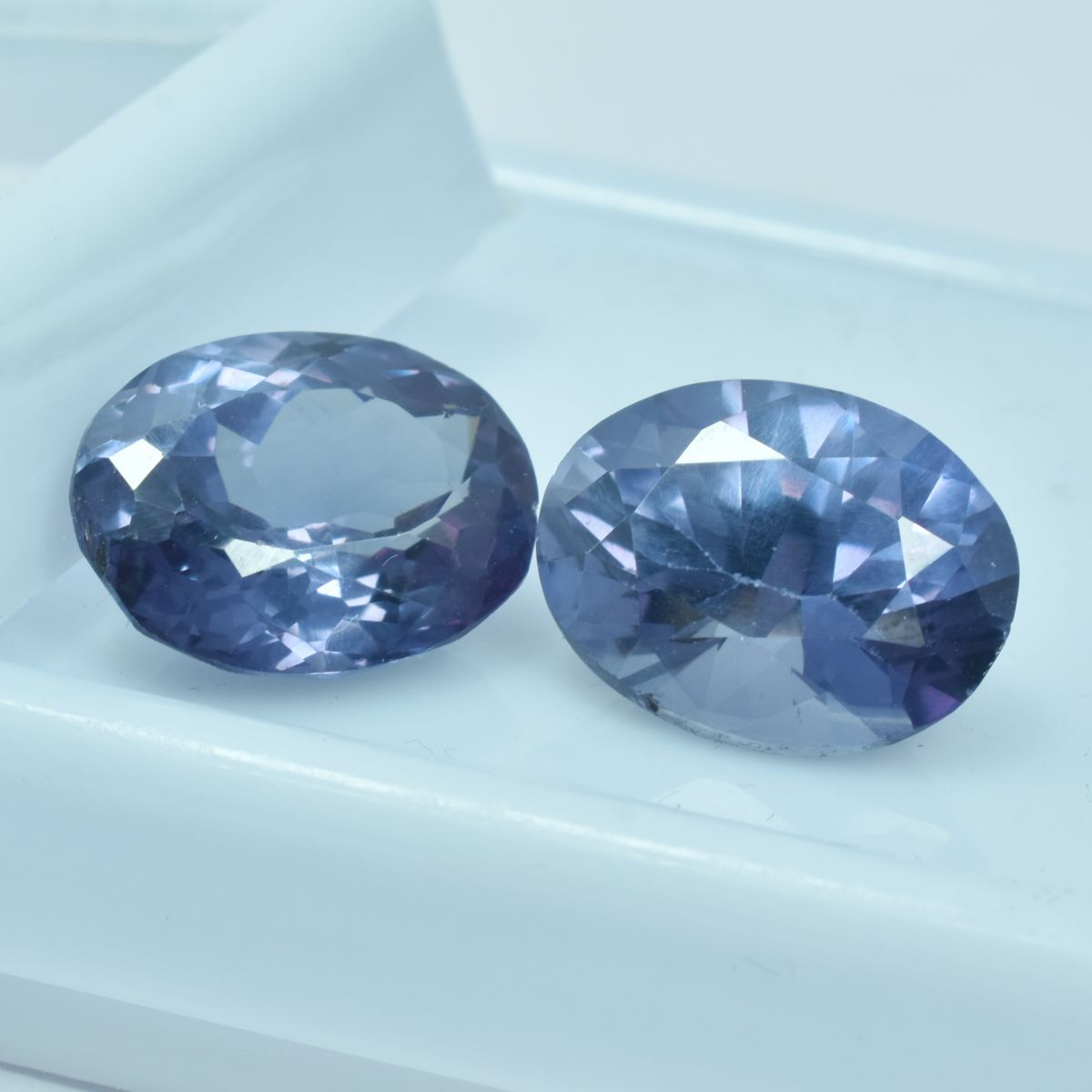 Natural Color Change Alexandrite 14.05 Ct Pair Oval Cut Loose Gemstone CERTIFIED