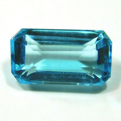 Natural Blue Aquamarine Fair Baguette Cut 6.85 Carat Certified Loose Gemstones