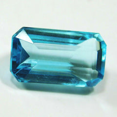 Natural Blue Aquamarine Fair Baguette Cut 6.85 Carat Certified Loose Gemstones