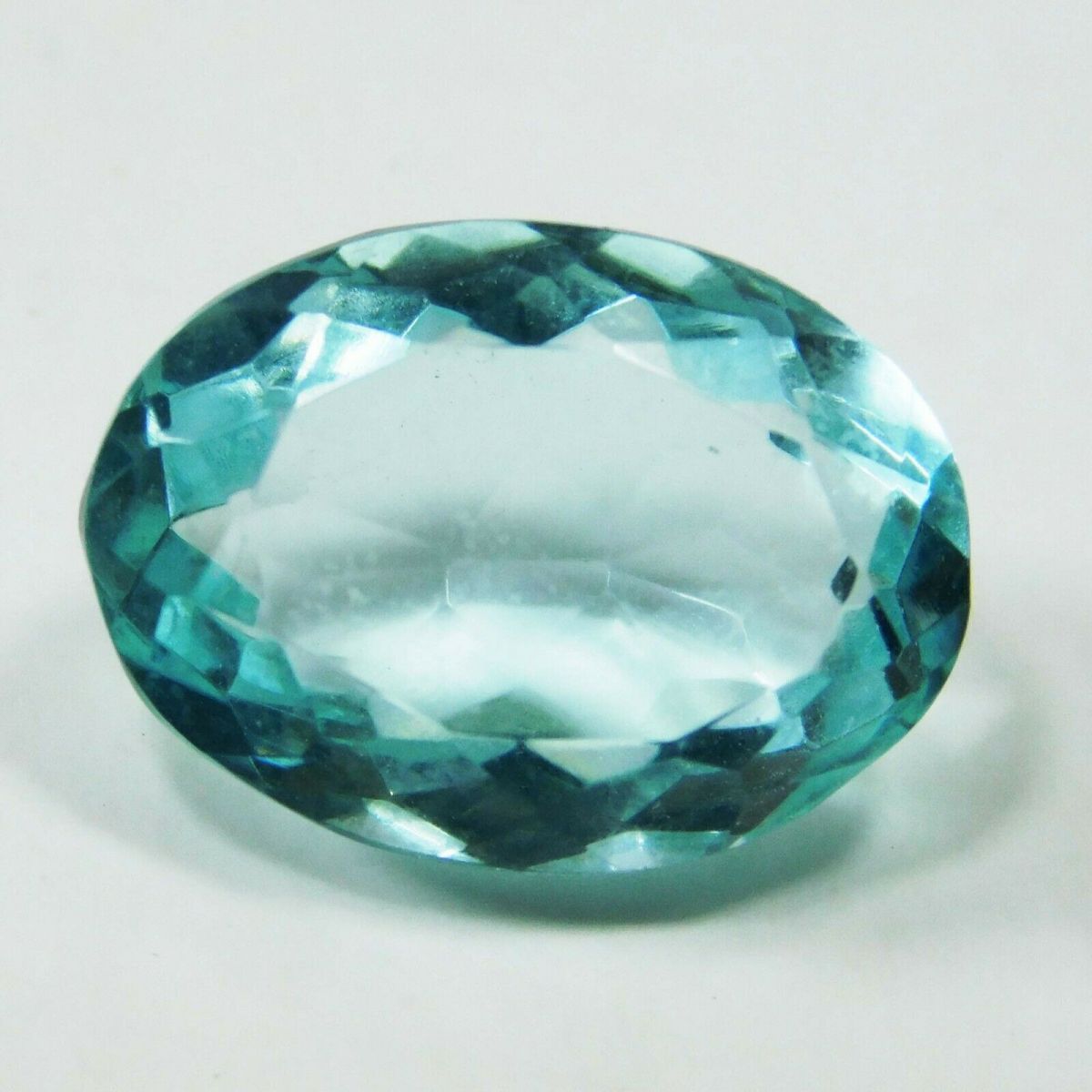 8 Ct Natural Oval Shape Ocean Blue Aquamarine Certified Loose Gemstone A++