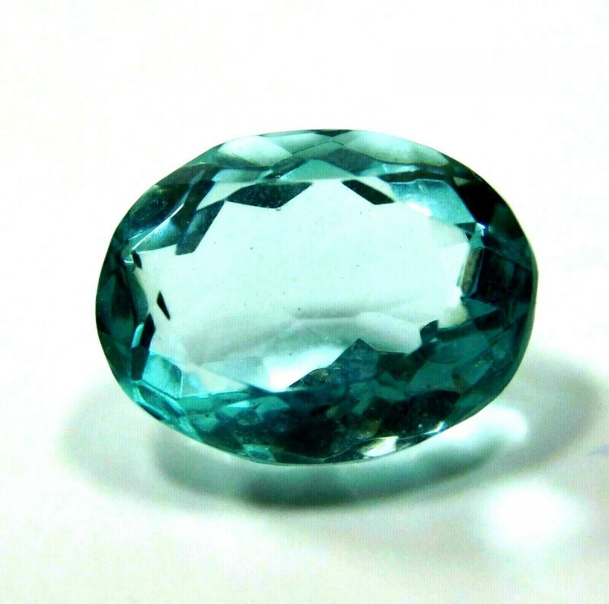 6 Ct Natural Oval Shape Ocean Blue Aquamarine Certified Loose Gemstone A++