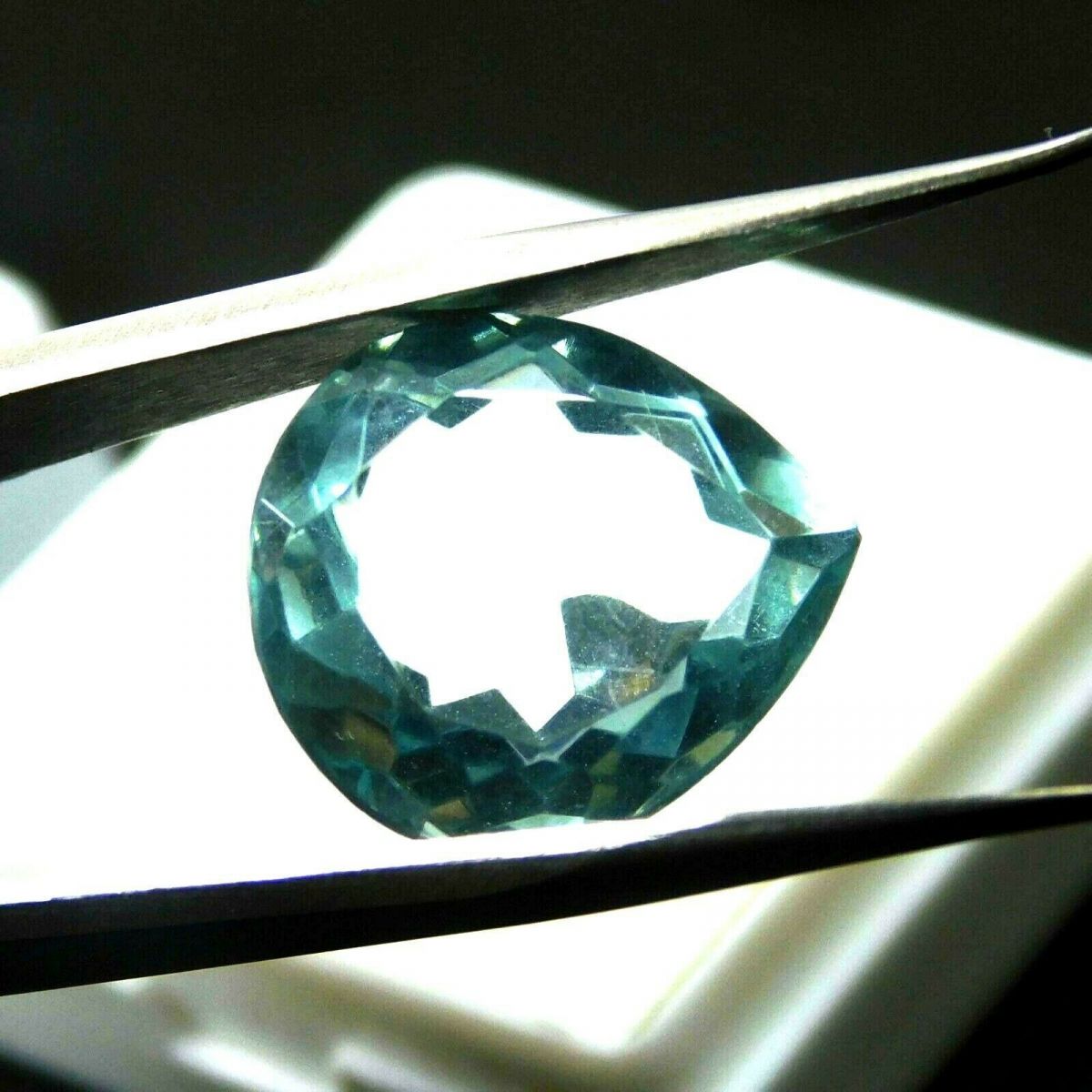 8 ct A++ Blue Aquamarine Certified Gemstone Pear Cut Loose Free Ship