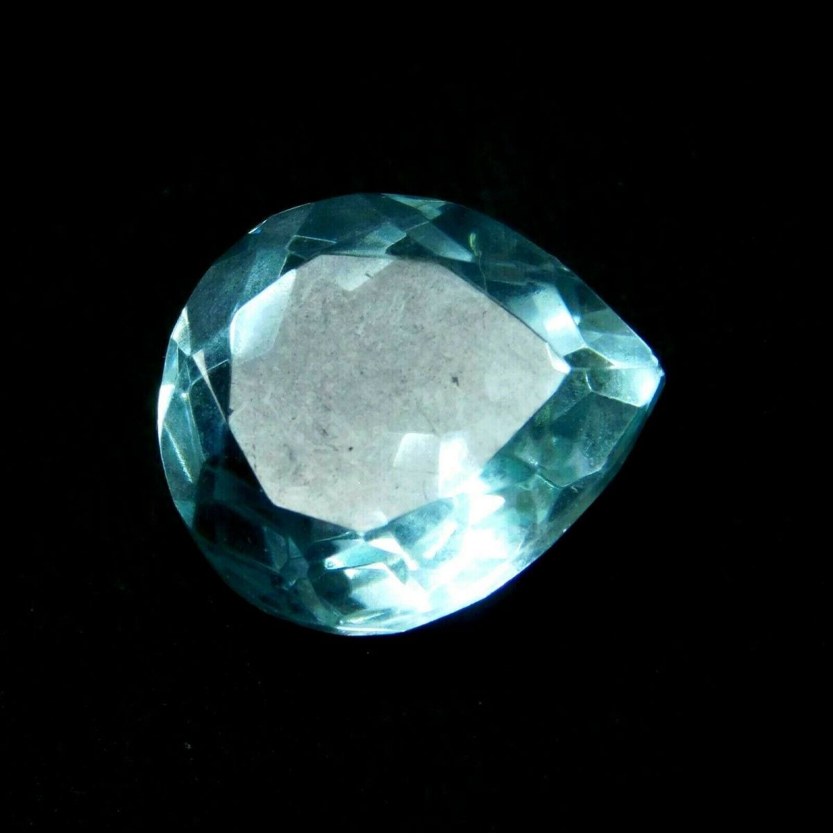 8 ct A++ Blue Aquamarine Certified Gemstone Pear Cut Loose Free Ship