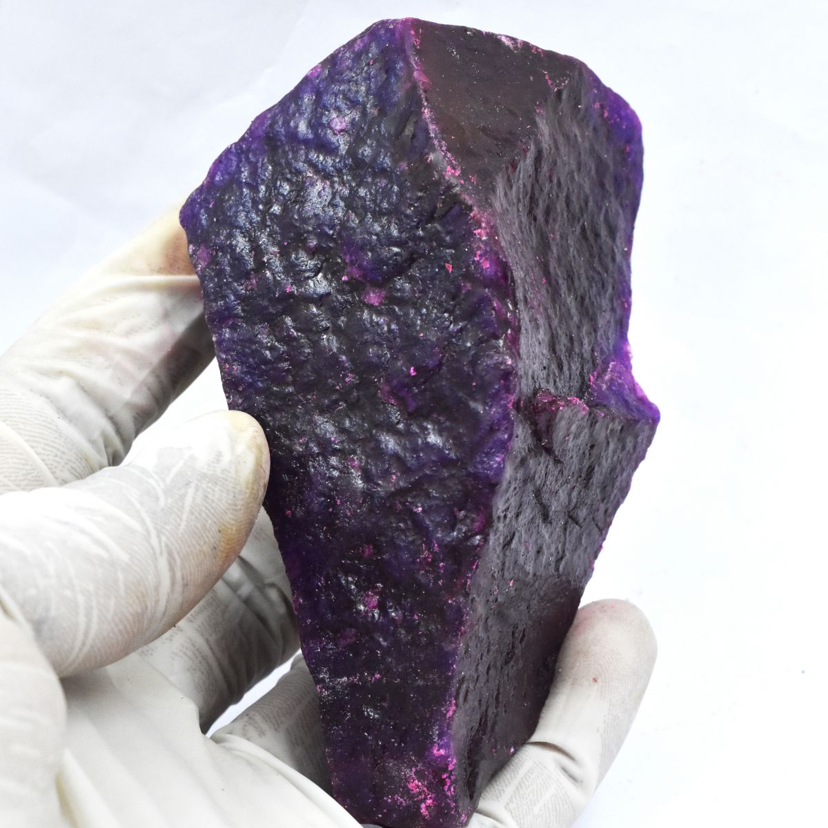 Natural Uncut Raw 1192.15 Carat Purple Sapphire Rough Loose Gemstone CERTIFIED