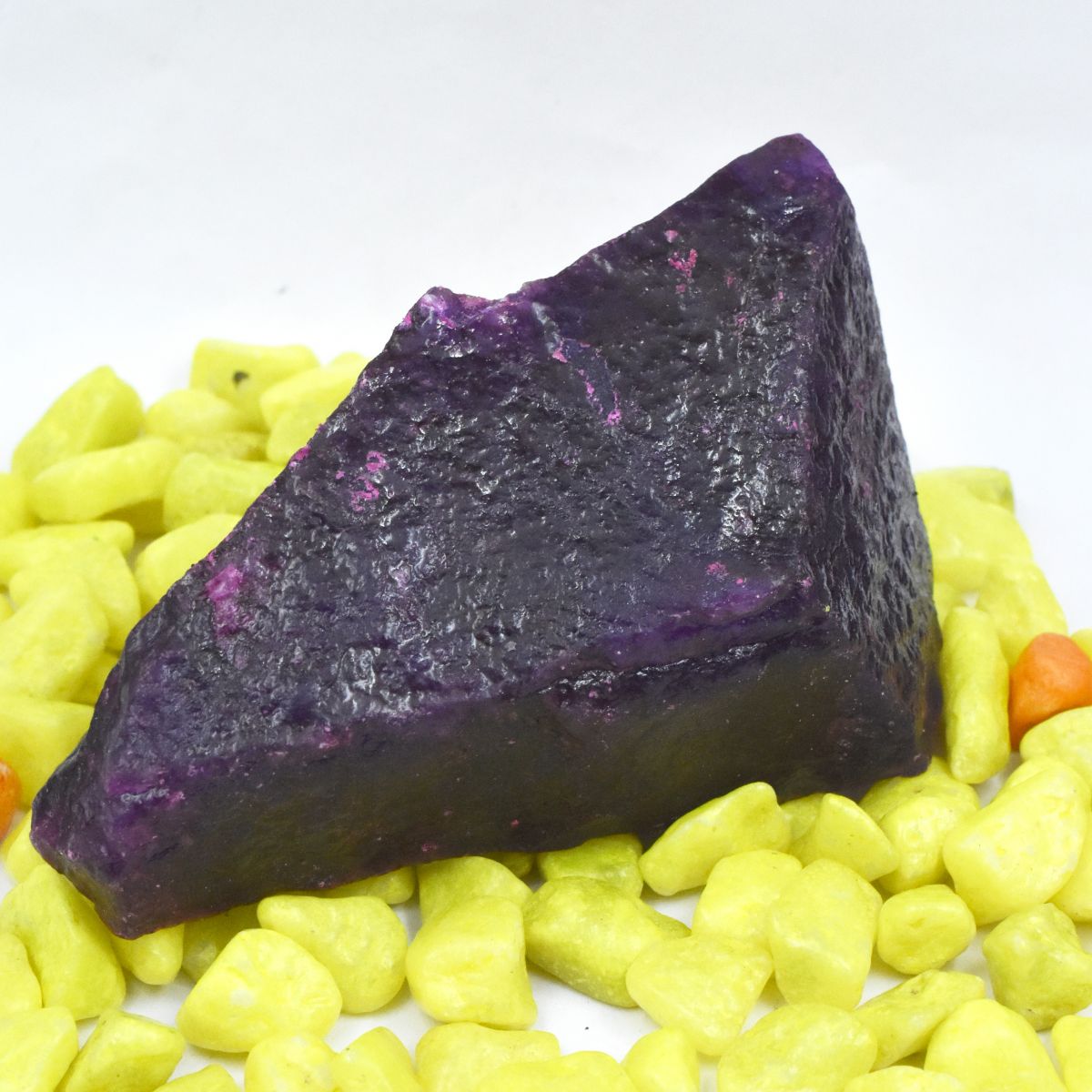 Natural Uncut Raw 1192.15 Carat Purple Sapphire Rough Loose Gemstone CERTIFIED