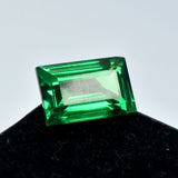 Baguette Shape Green CERTIFIED Loose Gemstone 10.45 Ct Natural Precious Garnet.