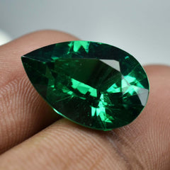 10.96 Ct NATURAL Garnet PEAR SHAPE Green CERTIFIED Loose Gemstone