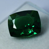 GREEN Natural Garnet CUSHION Cut 9.00 Ct CERTIFIED Ring Size Loose Gemstone