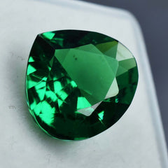 CERTIFIED  9.95 Ct Natural GREEN Garnet PEAR Shape Loose Gemstone
