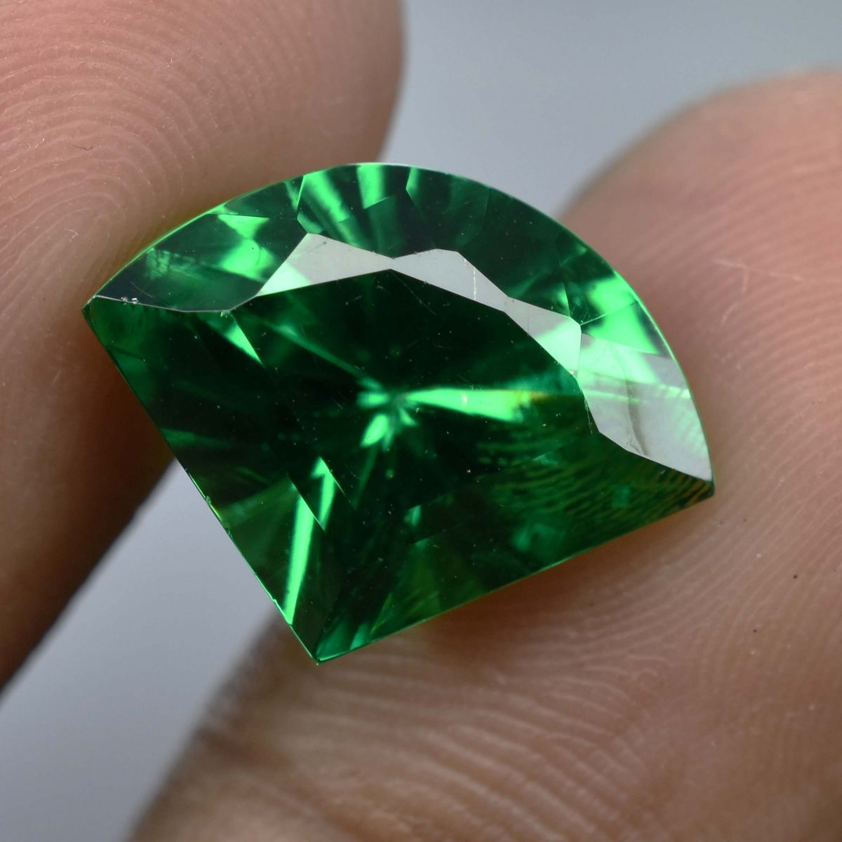 Flawless Green Garnet Natural Perfect Fancy Cut 8.10 Ct CERTIFIED Loose Gemstone
