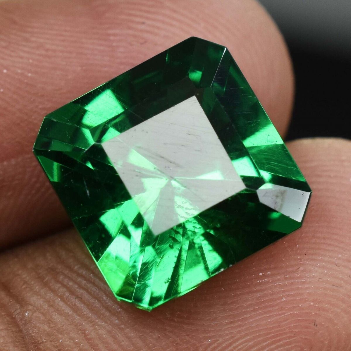 Natural Tsavorite Garnet Green SQUARE Cut CERTIFIED Loose Gemstone 8.10 Ct