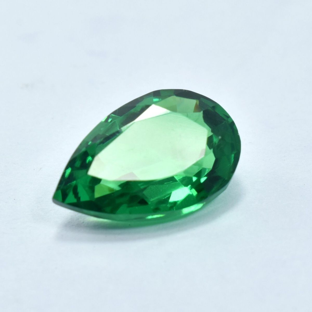 11.00 Ct NATURAL Pear Cut Green Garnet Loose Gemstone CERTIFIED