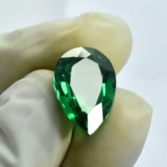 11.00 Ct NATURAL Pear Cut Green Garnet Loose Gemstone CERTIFIED