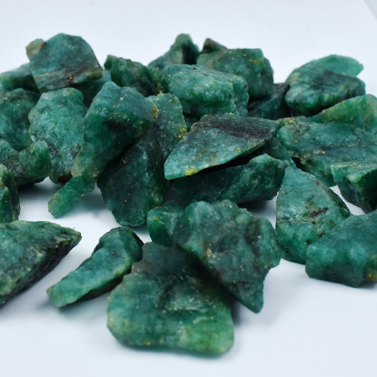 Lot Rough 966 Ct Colombian Natural Green Emerald Raw Rough Loose Gemstone